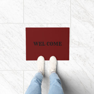 Simple elegant custom logo here company tt doorm doormat