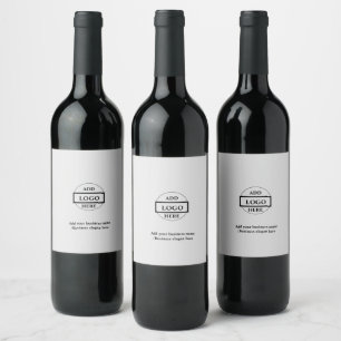 Simple elegant custom logo here company wine label
