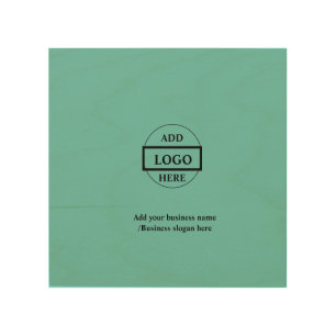 Simple elegant custom logo here company   wood wall art