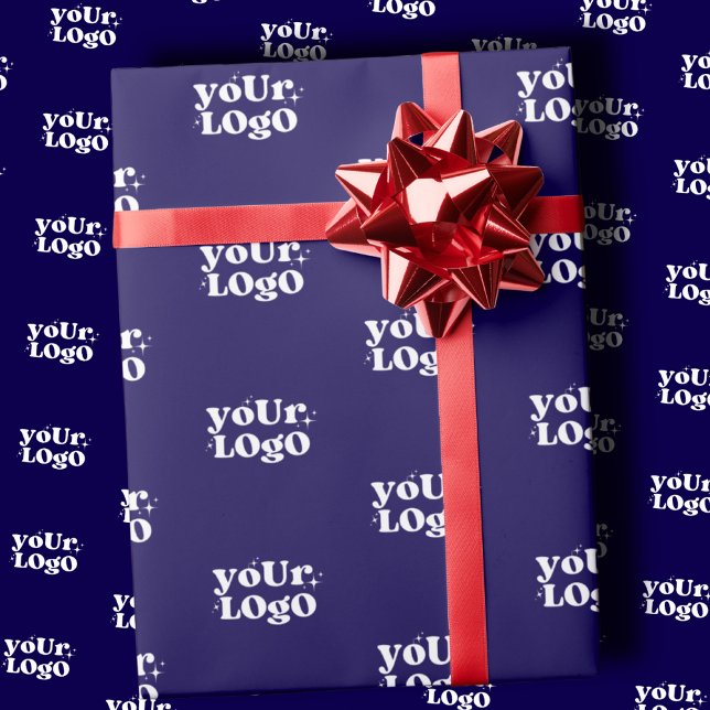 Simple Elegant Custom Logo Here Company Wrapping Paper (Creator Uploaded)