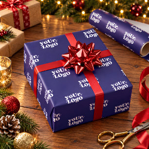 Simple Elegant Custom Logo Here Company Wrapping Paper
