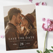 Simple Elegant Custom Photo Save The Date Wedding Magnetic Invitation at Zazzle