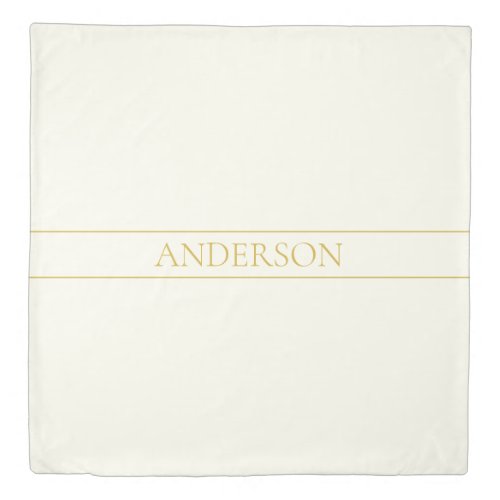 Simple Elegant Customizable Text | Gold Off White