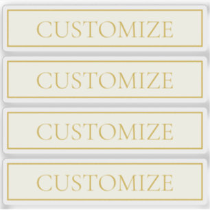 Simple Elegant Customizable Text Gold Off White Sticker