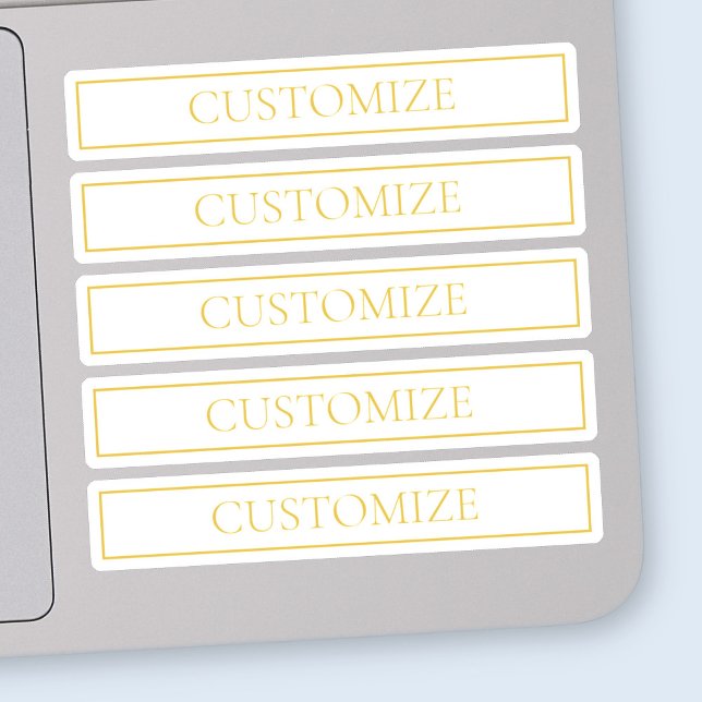 Simple Elegant Customizable Text | Gold Off White Sticker (Creator Uploaded)