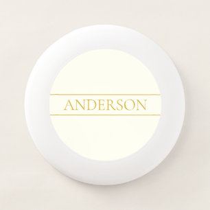 Simple Elegant Customizable Text Gold Off White Wham-O Frisbee