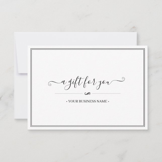 Simple Elegant Customized Gift Certificate (Front)