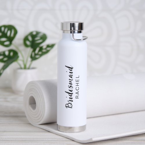 Simple Elegant Cute Modern Bridesmaid Wedding Water Bottle