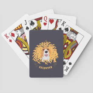 Simple Elegant Cute my dog and halloween Poker Cards