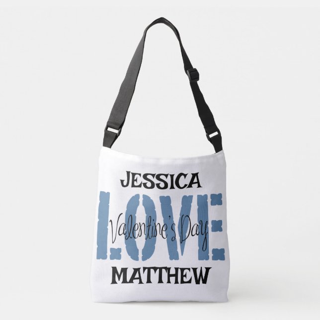 simple elegant cute valentine, Sweet for couple Crossbody Bag (Front)