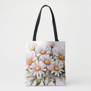 Simple Elegant Daisies Tote Bag