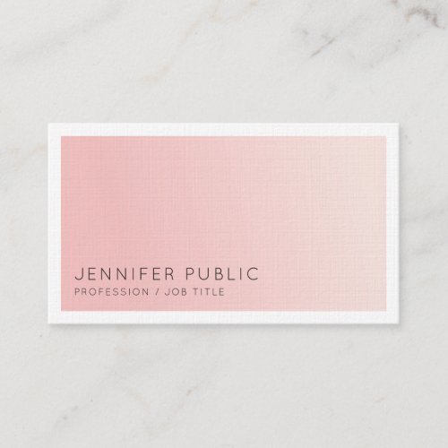 Simple Elegant Design Trendy Blush Pink Luxury Business Card