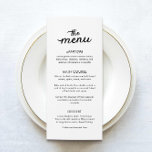 Simple Elegant Dinner Wedding Menu<br><div class="desc">Simple and elegant menu cards are a classic they provide a clean and sophisticated look that will complement any table setting. Keep it chic and sweet with these simple and elegant menu cards that'll never go out of style.
For more coordinating items please visit our Modern Elegant Wedding Collection</div>