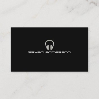 Simple & Elegant Dj Business Card by istanbuldesign at Zazzle