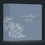 Simple Elegant Dusty Blue and White Script Wedding 3 Ring Binder<br><div class="desc">Simple Elegant Dusty Blue and White Script Wedding 3 ring binder
The beautiful binder will hold all your plans for your perfect day.</div>