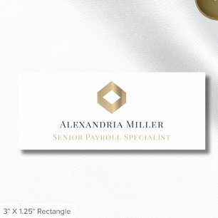 Simple Elegant Employee Name Tag