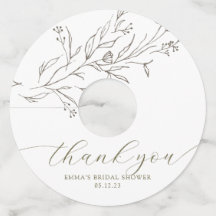 Simple & Elegant Eucalyptus Branch Wine Glass Tags