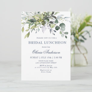 Simple Elegant Eucalyptus BRIDAL LUNCHEON Invitation