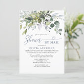 Simple Elegant Eucalyptus BRIDAL Shower By Mail Invitation (Standing Front)
