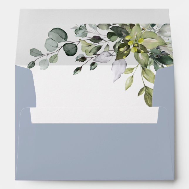 Simple Elegant Eucalyptus Envelope (Back (Bottom))
