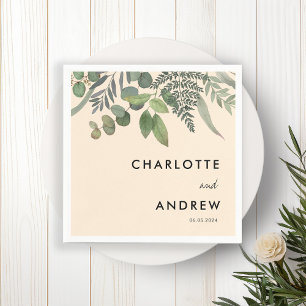 Simple, elegant eucalyptus napkins