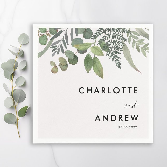 Simple, elegant eucalyptus  napkins (Creator Uploaded)