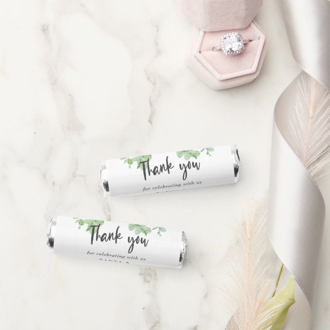 Simple Elegant Eucalyptus Wedding Chic Calligraphy Breath Savers® Mints (Wedding)
