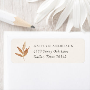 Simple Elegant Fall Baby Shower Return Address Label
