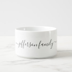 Simple Elegant Family Name Bowl