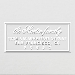Simple Elegant Family Name Return Address Embosser