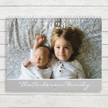 Simple Elegant Family Photo Calendar<br><div class="desc">Custom-designed photo calendar featuring elegant typography and simple layout design with your personalized photos.</div>