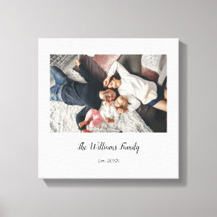 Simple Elegant Family Photo Canvas Print