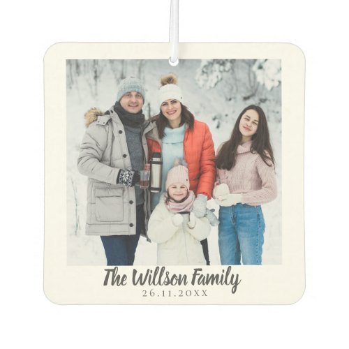 Simple Elegant Family Photo Christmas  Air Freshener