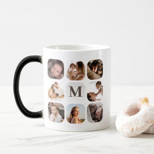 Simple Elegant Family Photo Grid Sweet Mementos Magic Mug