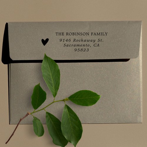 Simple Elegant Family Return Address Rubber Stamp