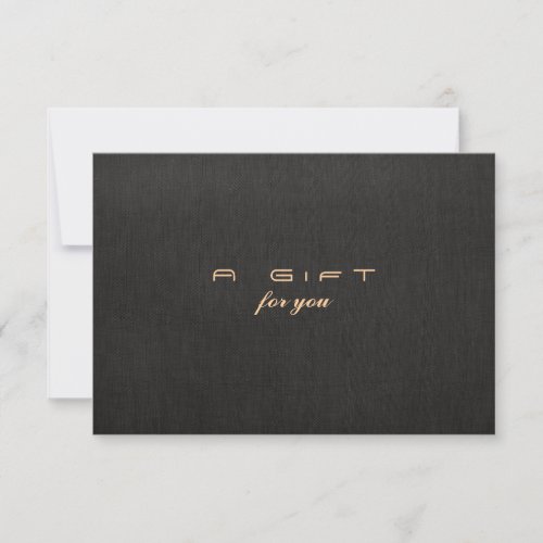 Simple Elegant Faux Linen Gift Certificate