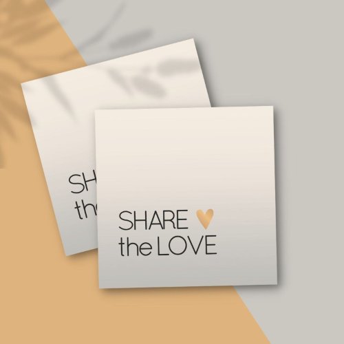 Simple Elegant Faux Silver Gold Heart Referral Card