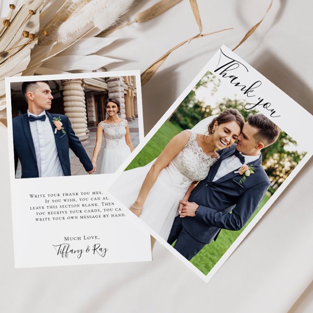 Simple Elegant Flat Photo Thank You Card (Creator Uploaded)