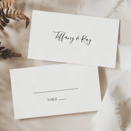 Simple Elegant Flat Wedding Place Card