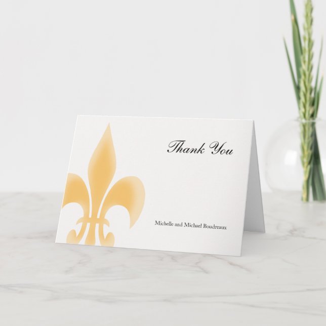 Simple Elegant Fleur de Lis Thank You (Front)