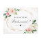 Simple Elegant Floral Be My Bridesmaid Proposal