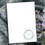 Simple Elegant Floral Laurel Wreath Monogram Post-it Notes