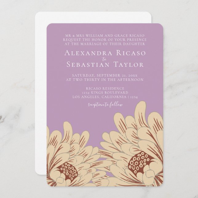 Simple Elegant Floral Wedding (Front/Back)