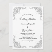 Elegant Flourish (Vintage Paper) Wedding Thank You Stamp - Luxury Wedding  Invites