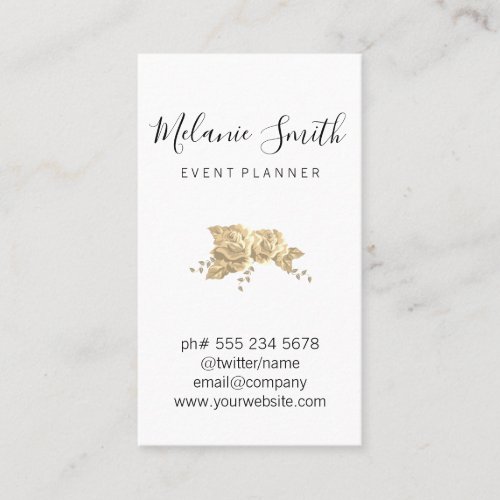 Simple Elegant Flower Business Card