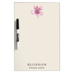 Simple Elegant Flower Ivory Pink Floral Dry Erase Board