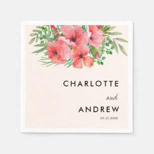 Simple, elegant, flowers  napkins