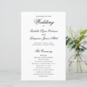 Simple Elegant Formal Wedding Program | Zazzle