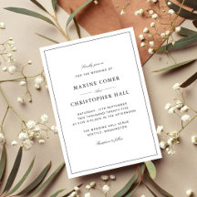 Simple Elegant Formal White & Black Wedding