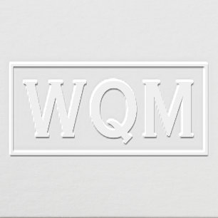Simple Elegant Framed 3 Initial Monogram #91 Embosser
